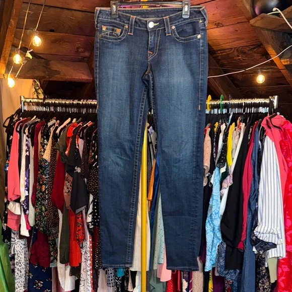 True Religion Dark Blue Skinny Jeans - Picture 1 of 3